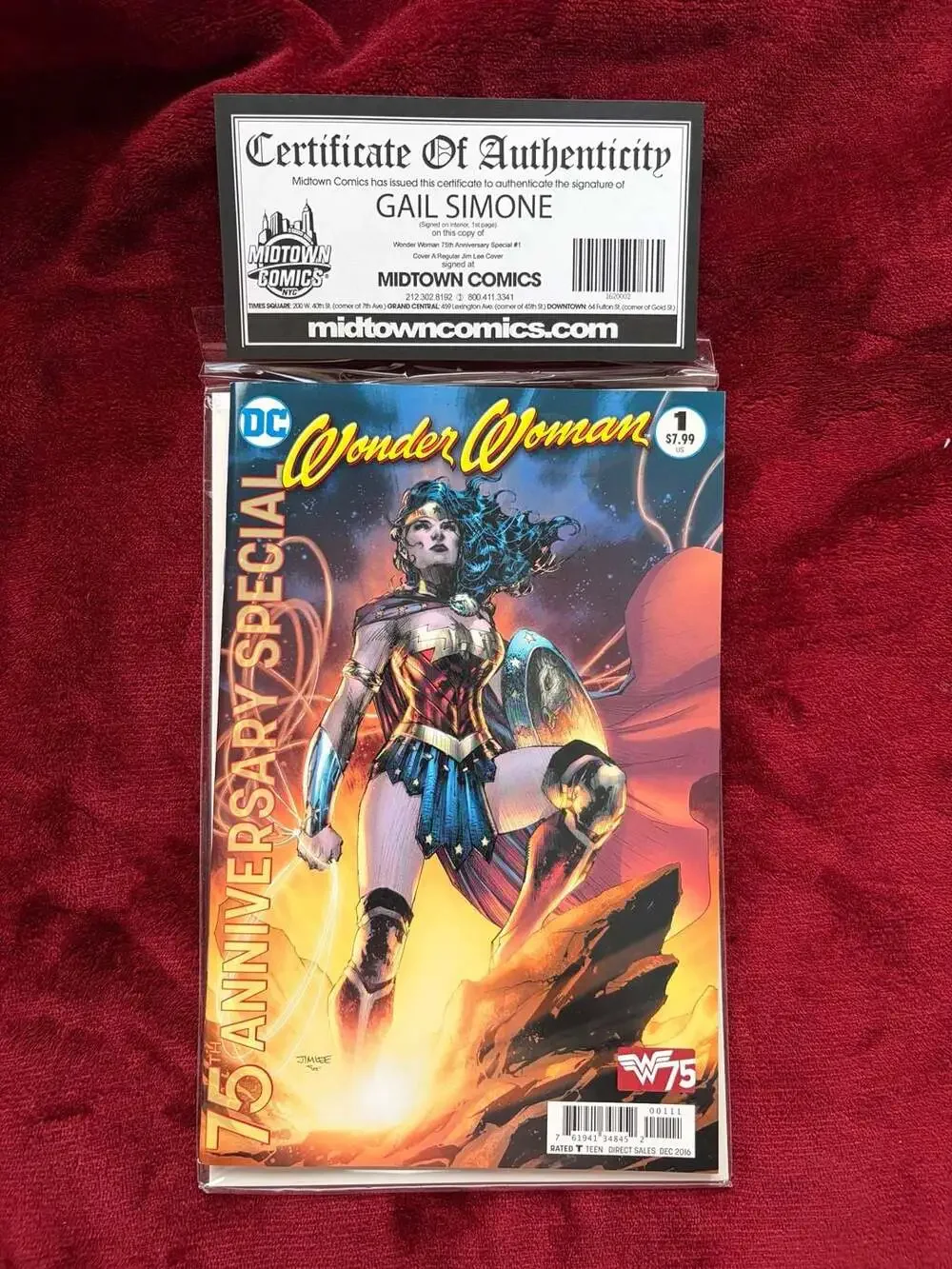 Wonder Woman 75th Anniversary Special #1 (DC Comics, 2016) signed by Gail Simone